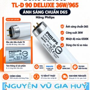 Bóng đèn D65 Philips TL-D 90 De Luxe 36W/965 cho tủ so màu