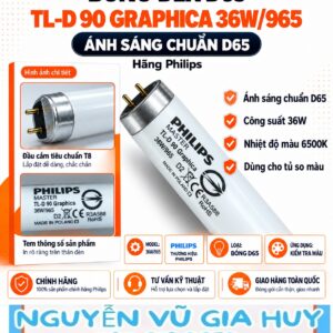 Bóng đèn Philips TL-D 90 Graphica 36W/965 cho kiểm tra màu