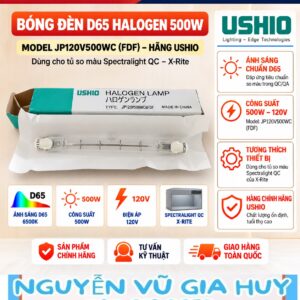 Bóng halogen Ushio FDF JP120V-500WC6 500W 120V cho hệ thống so màu